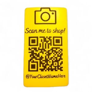 8/$20 40ct Customizable Stickers 2.25" x 1.25" Yellow Labels With Your QR Code